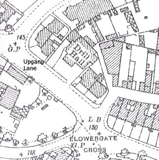 Whitby Drill Hall - Detail of 1900 Ordnance Survey showing Drill Hall
